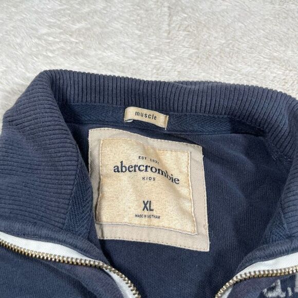 Vintage Y2K Abercrombie & Fitch Muscle Zip Up Sweatshirt - Picture 3 of 5